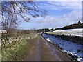 A farm road on Lanton Hill