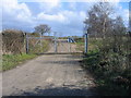 Syderstone Road gate to Sculthorpe Airfield, Blenheim Park, Syderstone