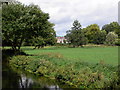 Winchester College from the Water Meads