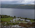 Foresters Houses at Hill Head, Inverfarigaig with Loch Ness behind