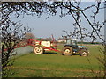 Spraying wheat at New Barn farm