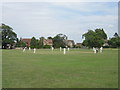 Cricket on the village green, Frampton-on-Severn