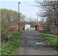 Forest Way footbridge crossing Fosse Road North.