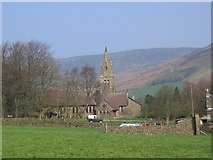 SK1285 : Church At Edale by Stephen Horncastle