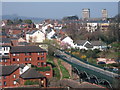 Lower North Street and Iron Bridge from Mary Arches car park, Exeter