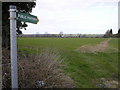 Footpath heading north across fields