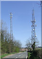 SJ9403 : Mobile Phone Masts, near Westcroft, Staffordshire by Roger  Kidd