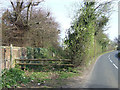 Lane and footpath south of Kingswood, Shropshire