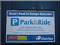 Notice at Park & Ride Car Park