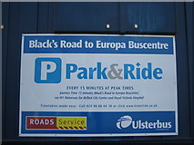 J2969 : Notice at Park & Ride Car Park by Brian Shaw