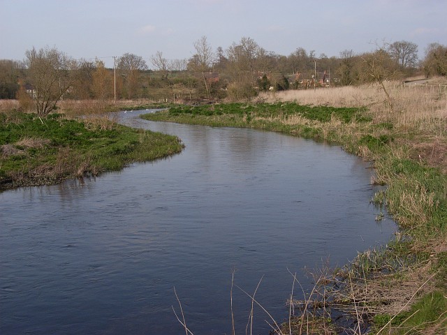 River Avon, Fifield Looking upstream from the MOD&amp;#039;s bridge south of Fifield.