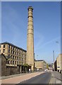 SE1416 : Mill chimney, Firth Street, Huddersfield by Humphrey Bolton