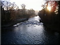 SO4073 : River Teme, from Leintwardine Bridge by Peter Evans