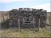 SD8671 : Fenced coke oven on Fountains Fell by John Illingworth