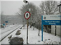 The Main Entrance to the Royal Marsden Hospital on a Snowy Day