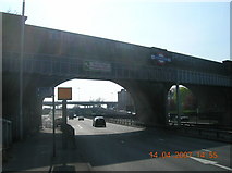 TQ2388 : Northern Line Rail and Footbridges, North Circular Road, London NW11 by Robin Sones