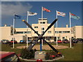 Propeller memorial outside Shoreham Airport