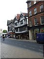 Timber-gabled shop front on Pavement