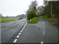 Lane junction on the A76 road north of Auldgirth