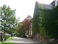 Ivy covered building, Newport Rd