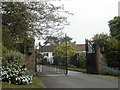 SU1219 : Gates to Manor House, Whitsbury by Vicky Mason