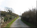 The lane in the direction of Brynrefail