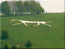 SU1274 : Broad Hinton White Horse, Hackpen Hill by Brian Robert Marshall