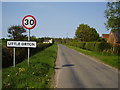 The road entering Little Orton