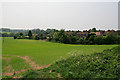 View of farm land from footpath near Church Farm, Sparsholt