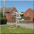 SJ4406 : Signpost in Longden by Andrew Bennett