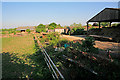 Five barns in a line at Watley Farm, Sparsholt