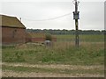 Barn near eastern boundary of Holkham Park