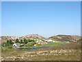 View across to Llyn Bodafon and Pen-y-castell