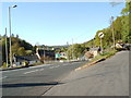 The A76 as it passes the junction with the A702 just south of Carronbridge