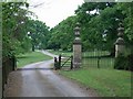 Gates and driveway to Norton Hall