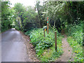 Junction of footpath with St Margaret