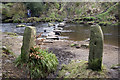 Stepping stones across Hebden Water, Hardcastle Crags estate