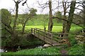 Footbridge over the Cow Close Burn at Witton Shields