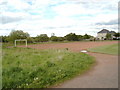 Grassless football pitch in Craigendmuir