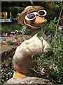 Horley duck with sunglasses