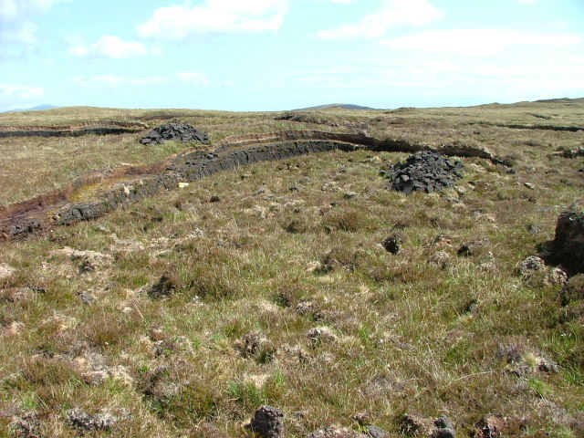 Peat Bank By the Lochportain road.
