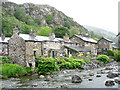 Riverside cottages in Ffordd Gwynant