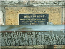 NJ3712 : Another plaque on Bridge of Newe by Stanley Howe