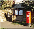 Helmdon noticeboard and postbox