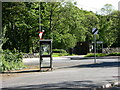 Phone box and junction with A494, Rhydymain