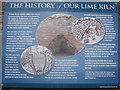 Plaque on the lime kiln at Challaborough