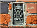 Closeup of the OS Bench Mark on Dirtness Pumping Station