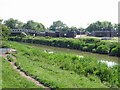 The council refuse site on the E bank of the River Stour