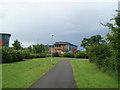 Path skirting Worcester Royal Hospital