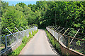 Narrow bridge carrying Mayles Lane over the Fareham to Botley railway line